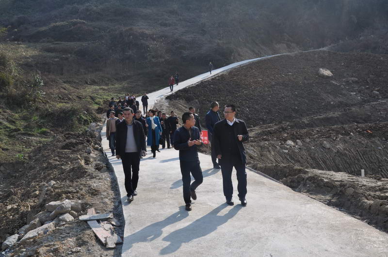 县委书记何洪波带领县委班子亲临现场指导工作，参观完后作出重要指示